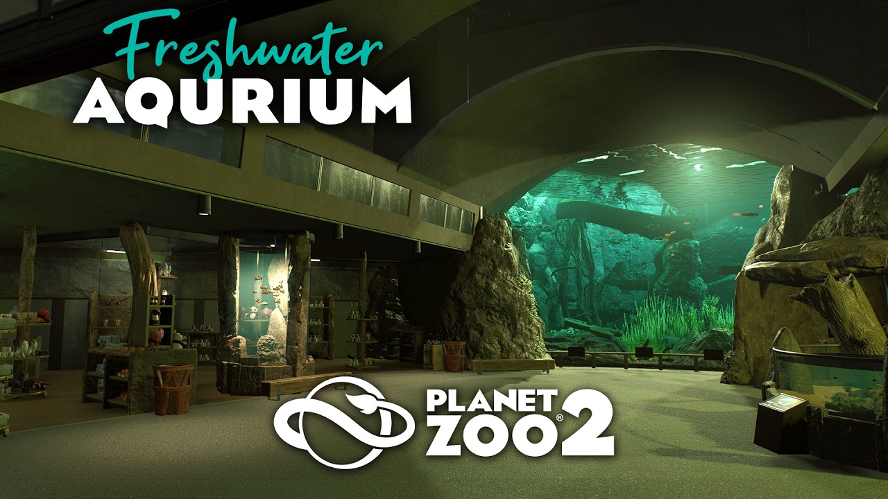 Designing a modern FRESHWATER Aquarium from Scratch in Planet Zoo 2