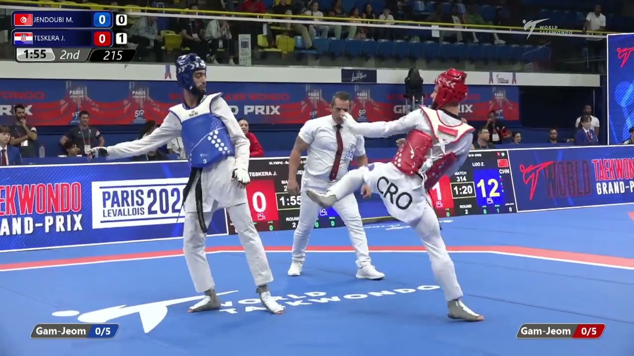 215 Round of 16 MEN M  58KG TUN JENDOUBI M  CRO TESKERA J