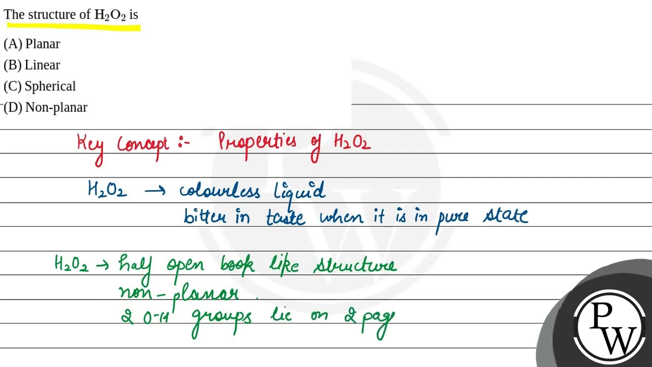 The structure of H2O2 is....