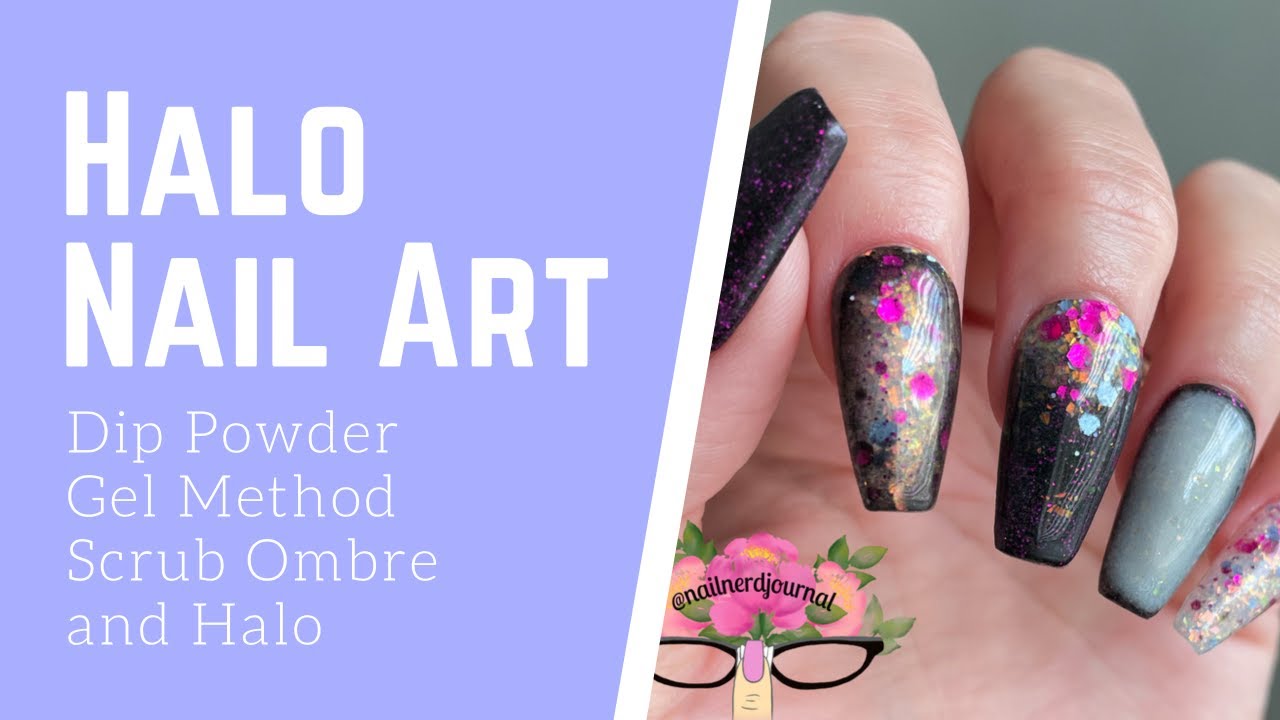 Halo Nail and Scrub Halo Ombre with Gel liquids | Gel Method Nail Art