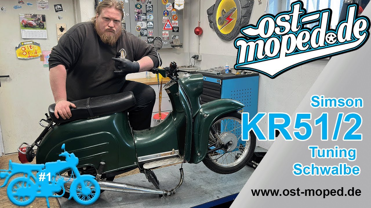 Simson Schwalbe KR51/2 | Neuer Rahmen & LT Lenkkopflager EVO | Tuningbude Teil 1 | ost-moped.de