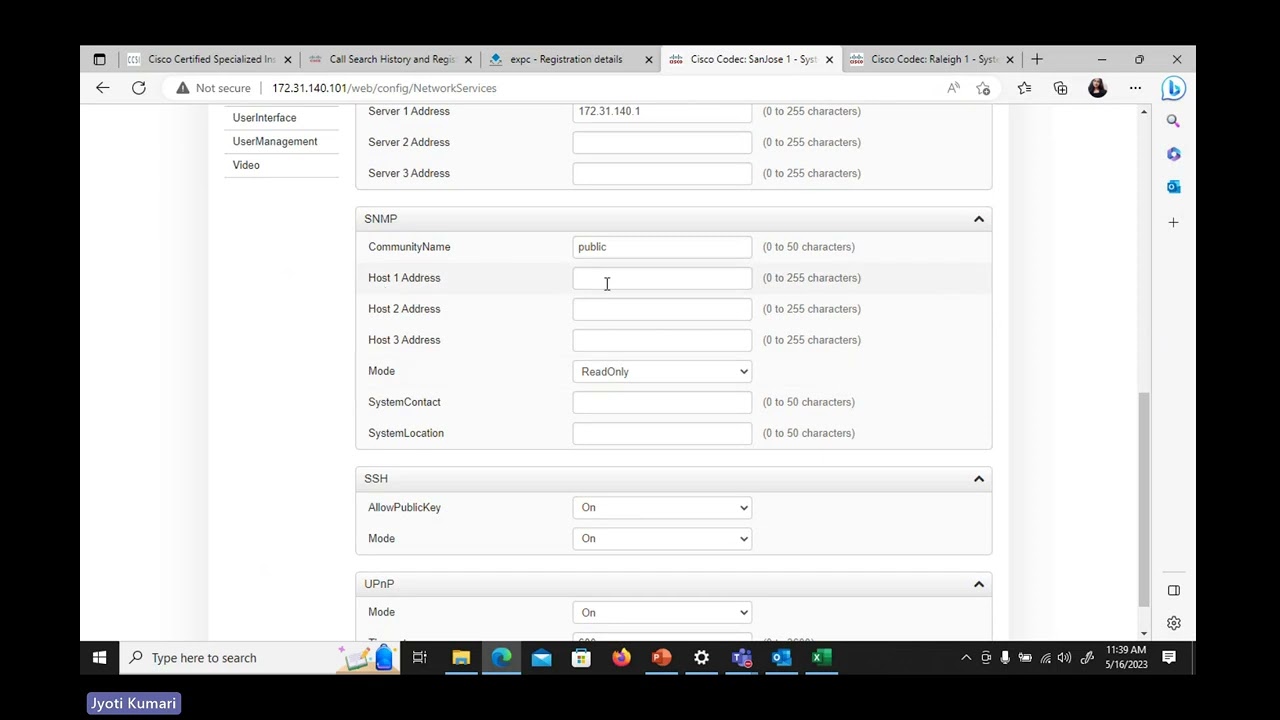Endpoint registration and monitoring logs and search history