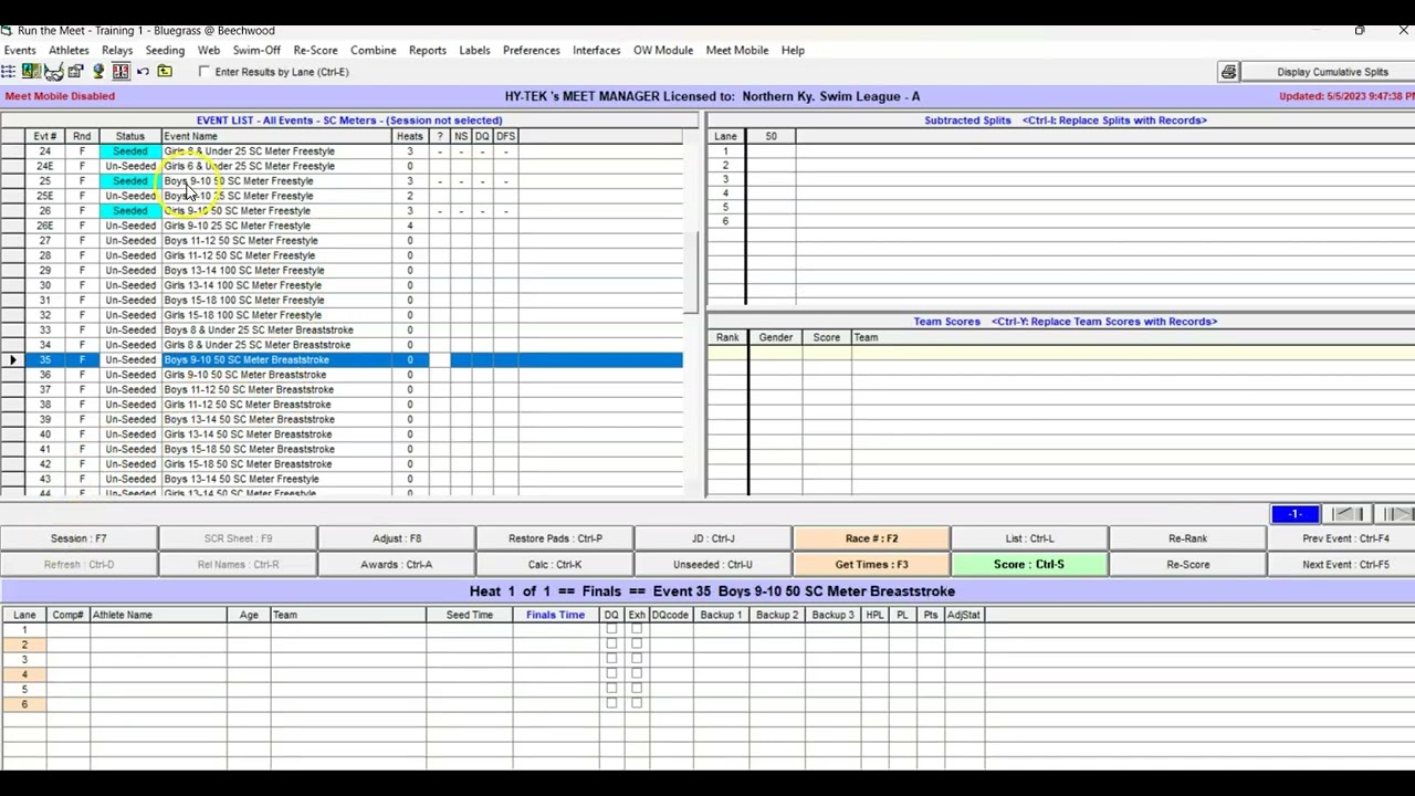 Meet Manager 8 0   Lesson 10   Run Menu Overview
