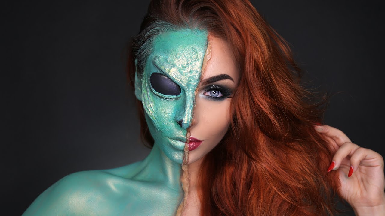 ALIEN HALLOWEEN MAKEUP TUTORIAL | With love, Nadia