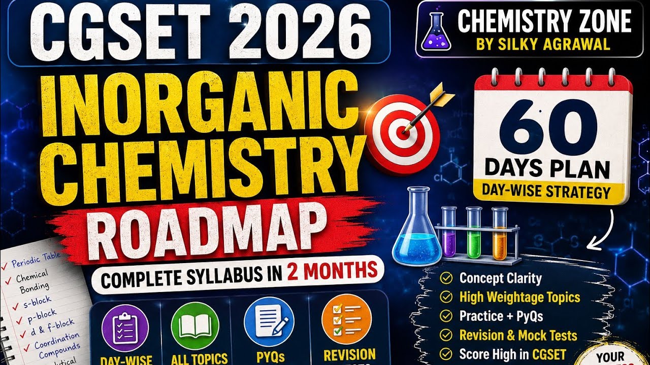 CG SET 2026 Inorganic Chemistry Complete Roadmap In English Complete Syllabus CG Vyapam Chemistry