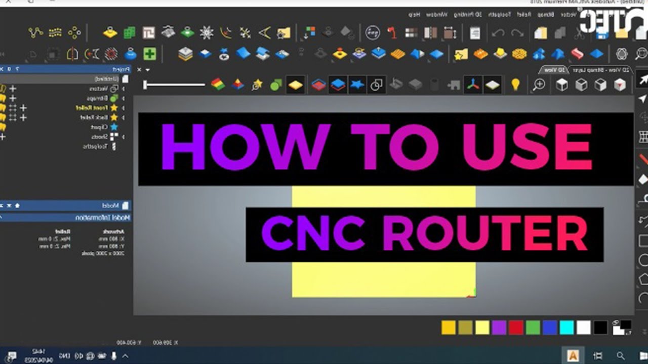 How to use Artcam to import vector and make toolpaths / cnc router tutorial