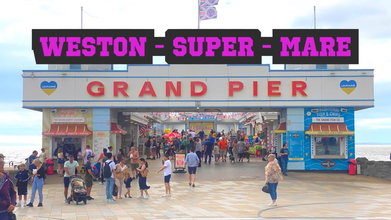 Weston-Super-Mare Tour 2022 | 4K HDR Virtual Walking Tour around the Beach| Weston Summer Walk 2022