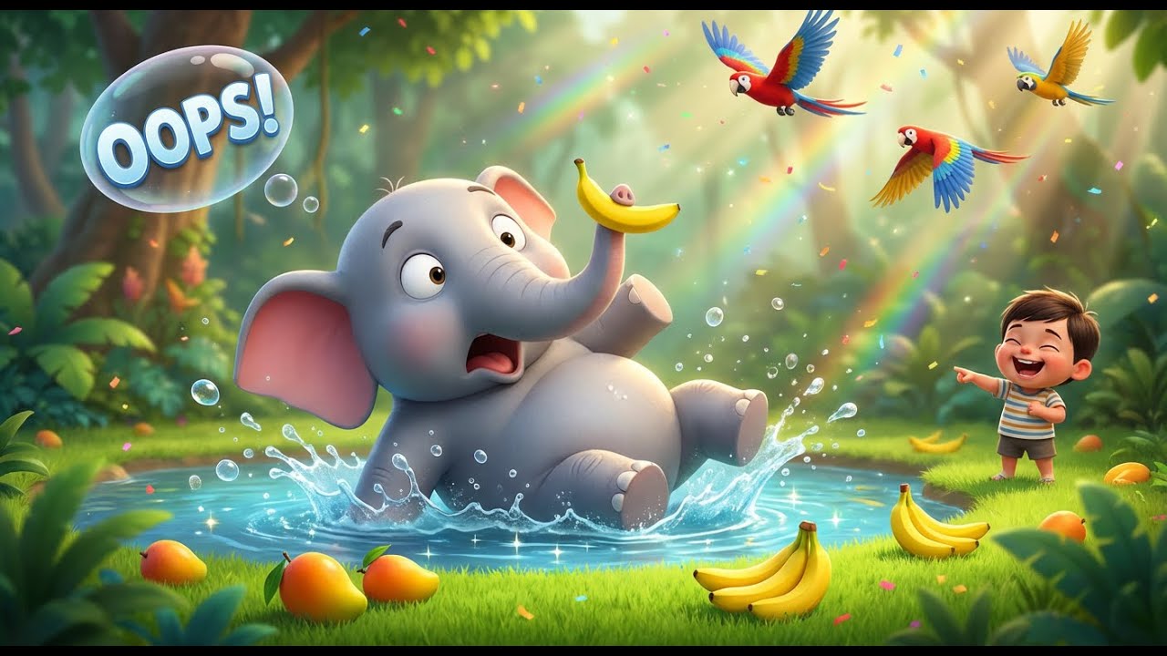 गोलू हाथी की मस्ती पार्टी 🐘 गोलू हाथी आया रे | Funny Elephant Cartoon Song | Hindi Kids Rhymes 3D