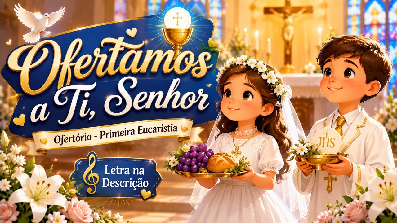 Canto de Ofertório - Primeira Eucaristia - Titulo : Ofertamos a Ti, Senhor -  Letra na Descrição