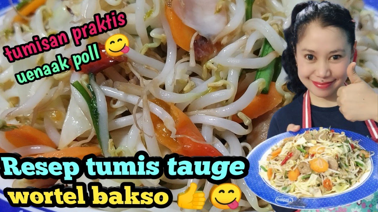 resep tumis tauge wortel bakso || tumis tauge mudah dan enak