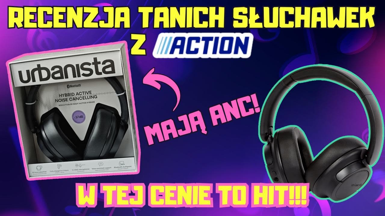Tanie słuchawki z ANC za 75 zł z Action! 🔥 Urbanista | Czy warto kupić? #test #słuchawki #action