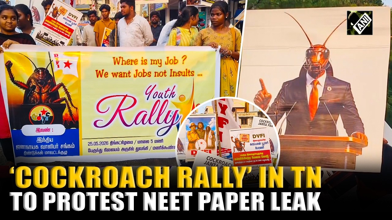 DYFI stages &lsquo;Cockroach Rally&rsquo; in lines with political meme &lsquo;Cockroach Janata Party&rsquo; protest