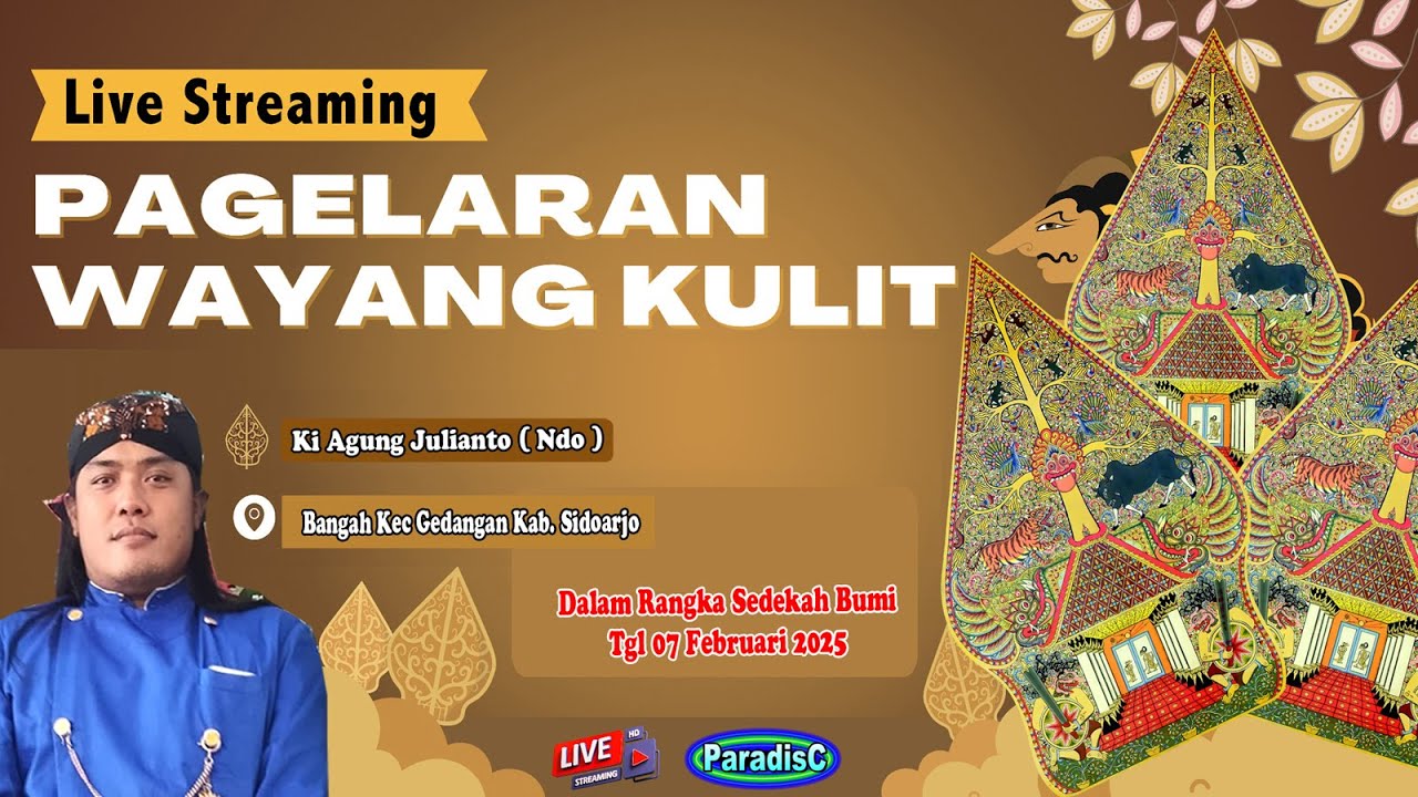 Pagelaran Wayang Kulit Gagrag Jawa Timuran ( JEK DONG ) Bersama Dalang Ki AGUNG YULIANTO/ MAS  NDO