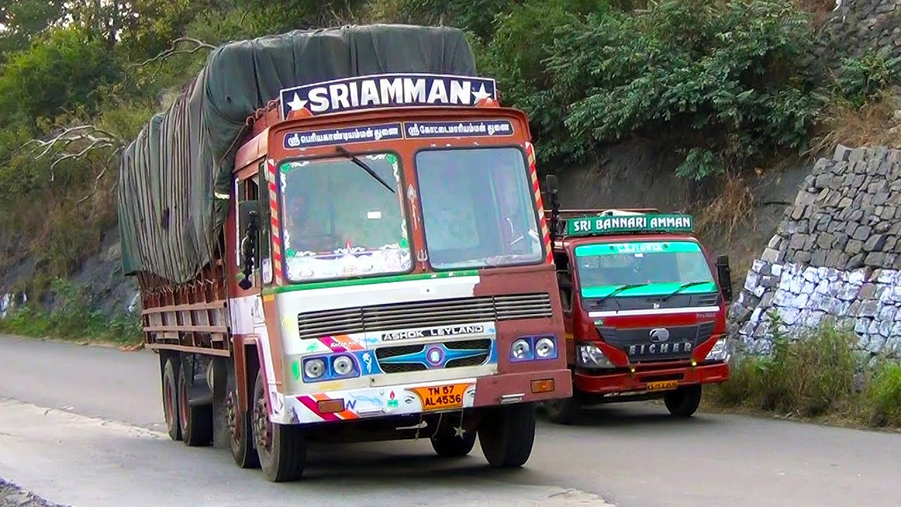 Fully Loaded Truck Struggling in Uphill driving 