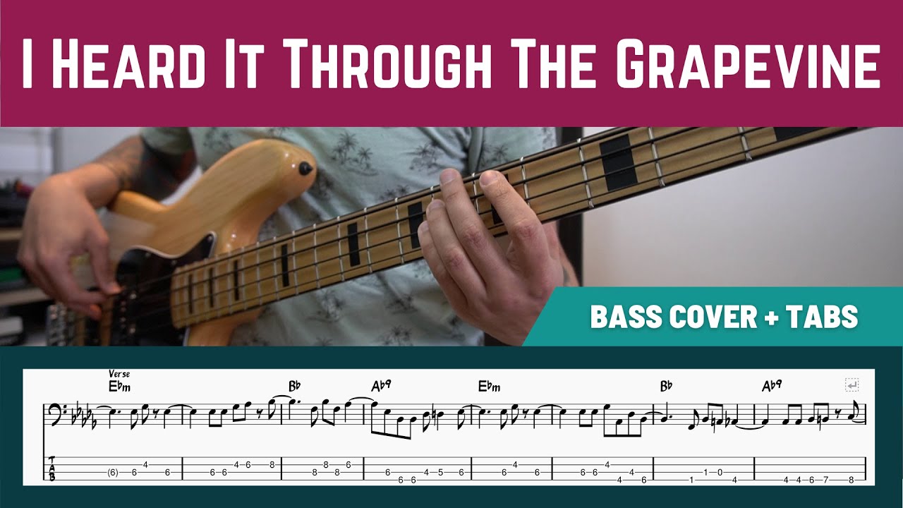 Marvin Gaye - I Heard It Through The Grapevine (Bass Cover + TAB)