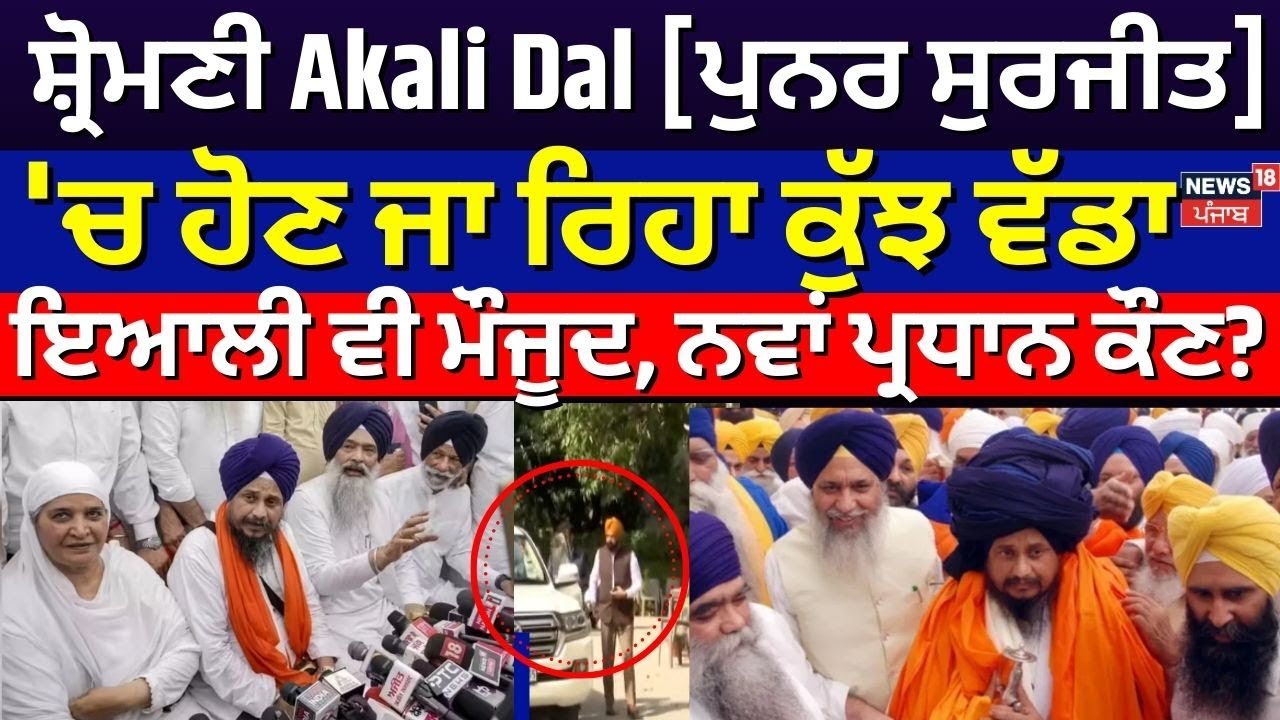 Live | ਸ਼੍ਰੋਮਣੀ Akali Dal [ਪੁਨਰ ਸੁਰਜੀਤ] 'ਚ ਹੋਣ ਜਾ ਰਿਹਾ ਕੁੱਝ ਵੱਡਾ, Manpreet Ayali ਵੀ ਮੌਜੂਦ,ਪ੍ਰਧਾਨ ਕੌਣ?