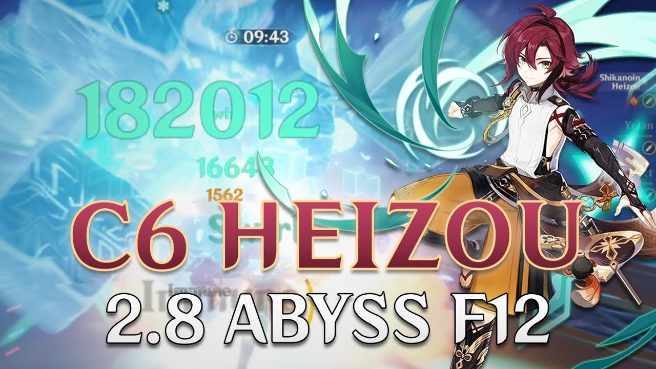 [Genshin Impact] C6 Heizou HYPER Comp vs. 2.8 Abyss Floor 12 ALL Chambers (9 stars)