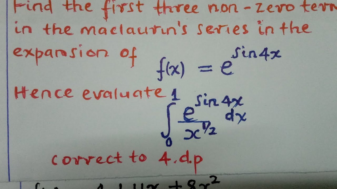 Maclaurin Series for e^sin(x)