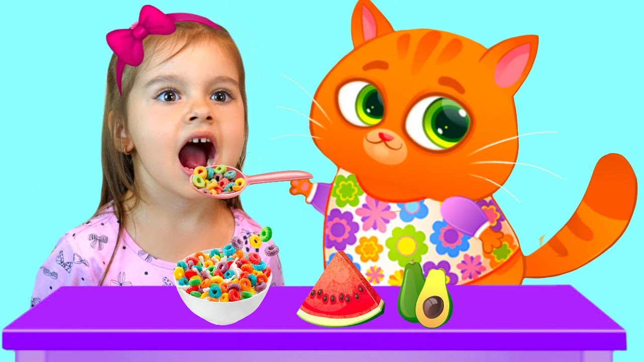 Котик Бубу хочет быть хорошей няней для Арины | Арина и Bubbu играют вместе в игре