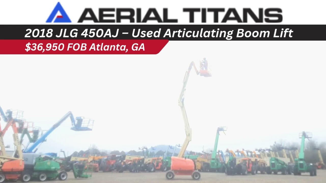 FOR SALE: 2018 JLG 450AJ Articulating Boom Lift | Low Hours | $36,950