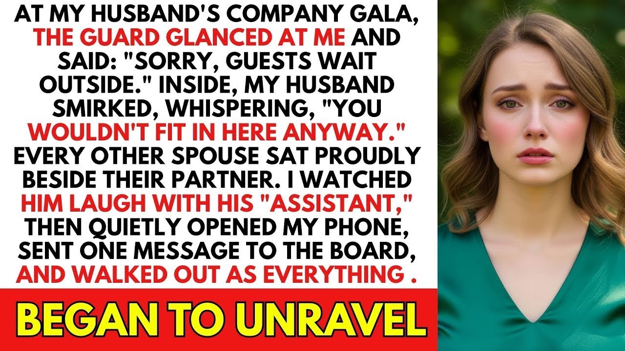 My Husband Said I Didn’t Belong at His Luxury Gala—Now My Name Runs the Company He Stole From