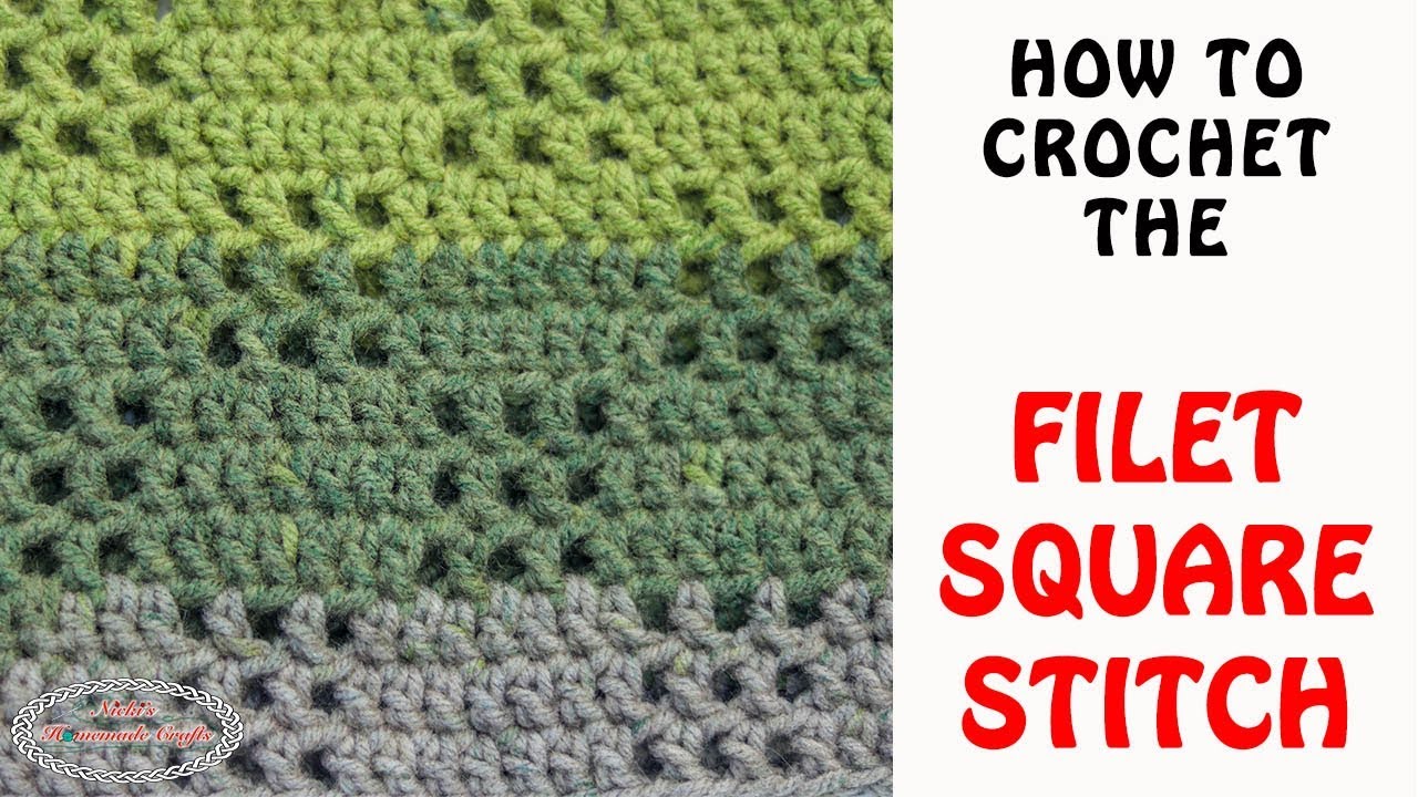 How to Crochet the Filet Squares Stitch - For Filet Crochet Scarf