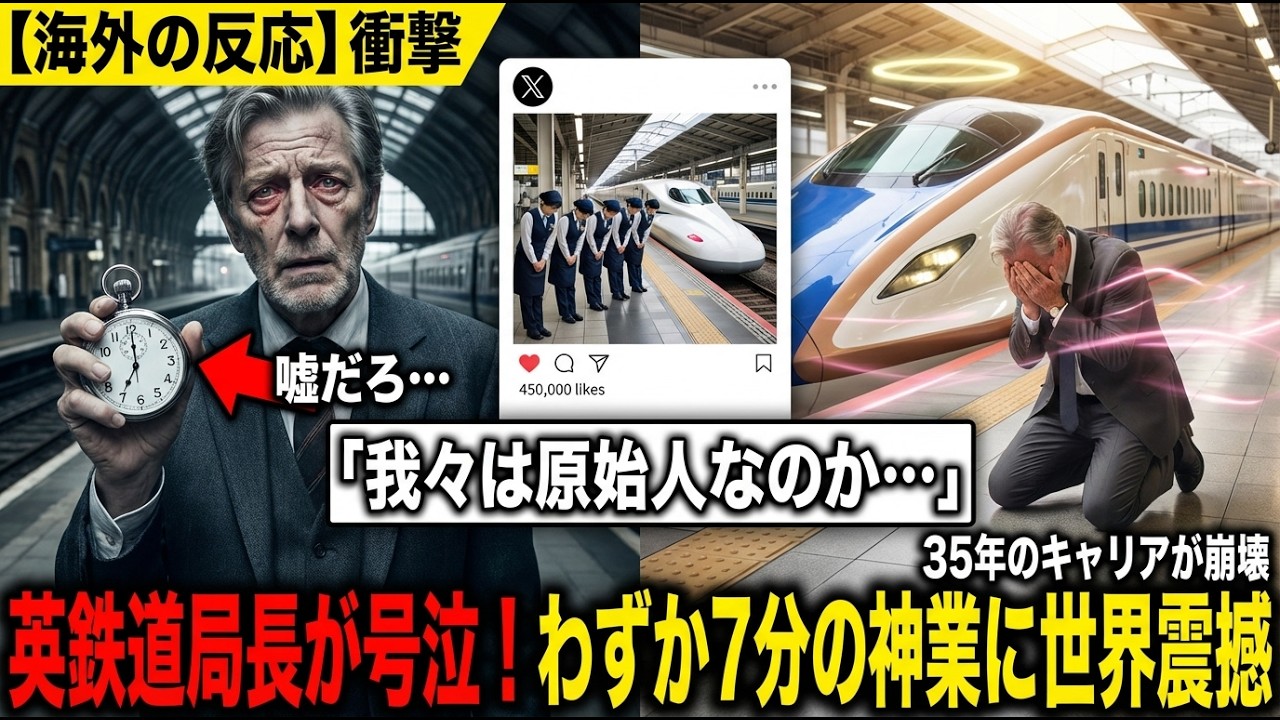 【海外の反応】「嘘なのか…」 35年のキャリアが崩壊 英国鉄道局長、“新幹線の7分間清掃”を目の当たりにして膝をつく 「我々は原始人なのか…」 わずか7分の“神業”に世界が震撼