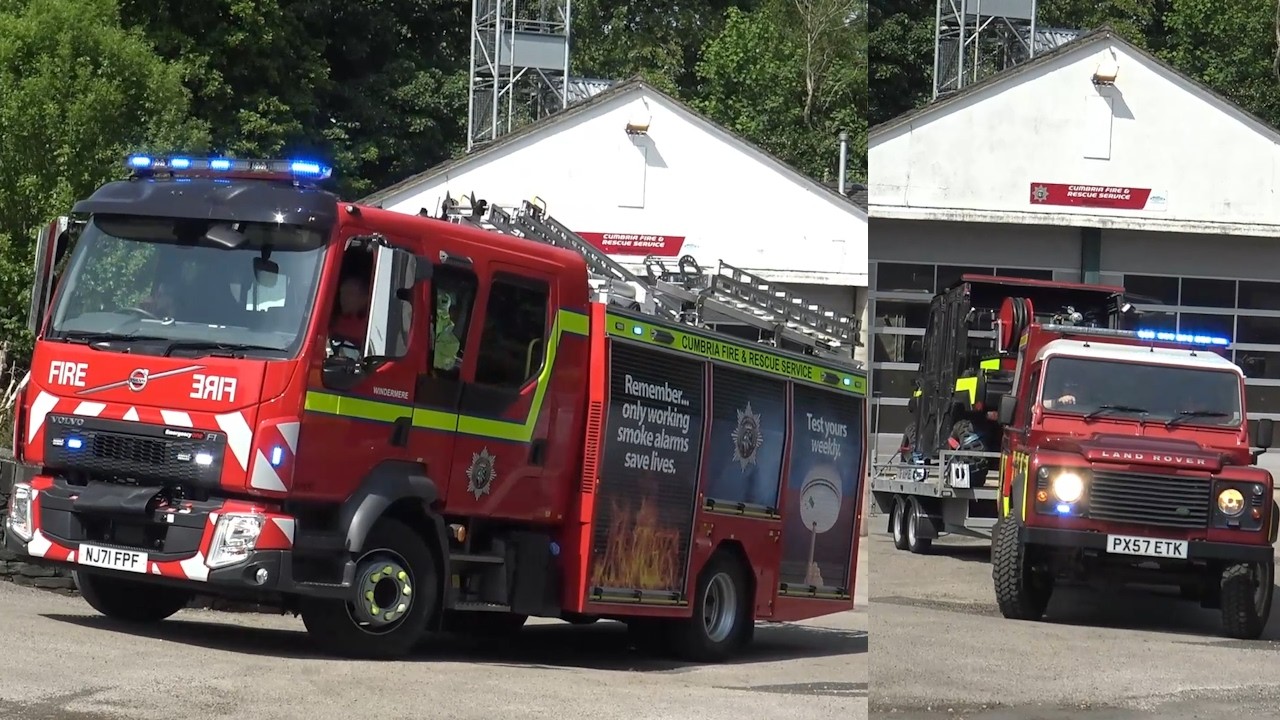 *RARE* Windermere Retained Pump & Wildfire Unit Turnout | Cumbria Fire & Rescue Service