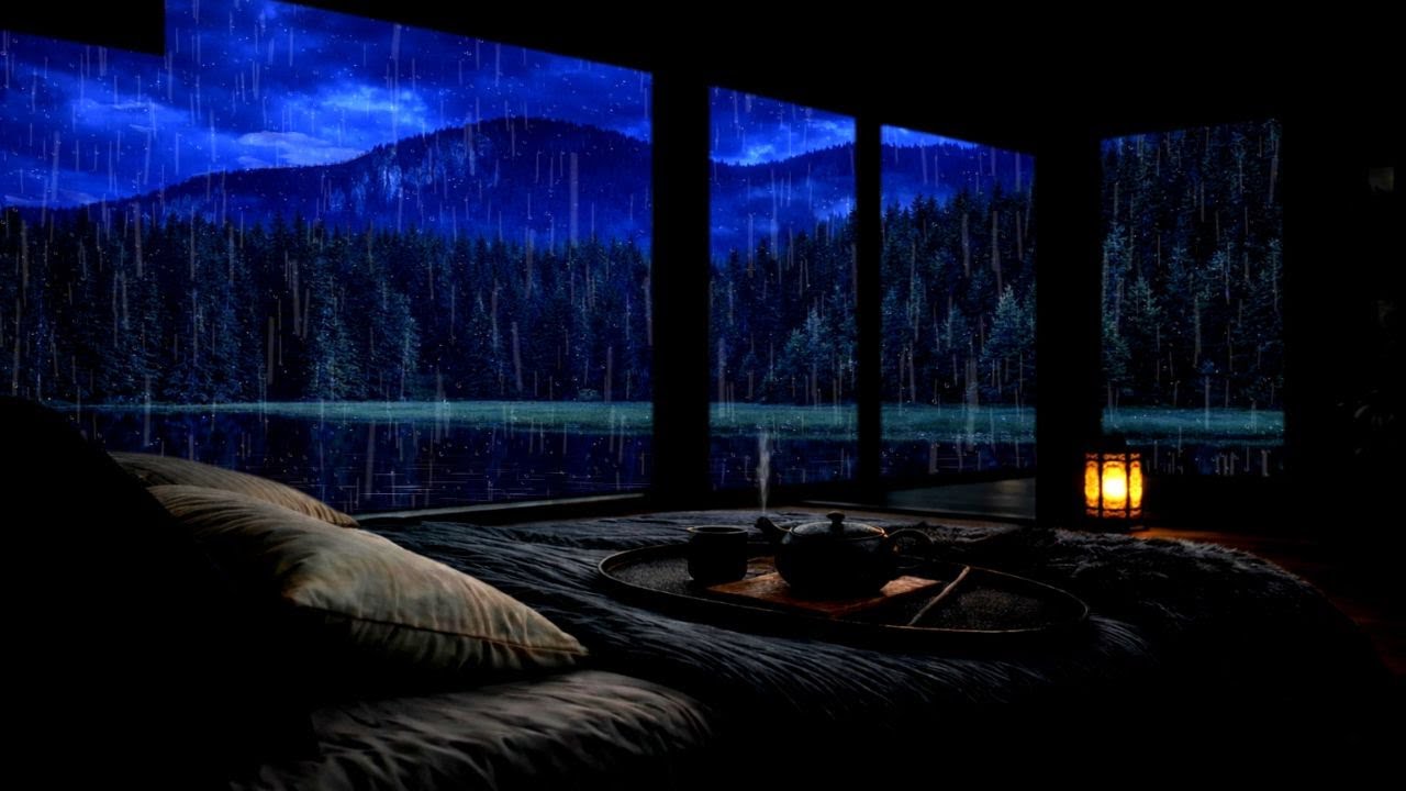 Rainfall 🌧️ in a Dark Bedroom | Sounds for Deep Sleep & Inner Calm🥱RAIN SLEEP SOUNDS🥱