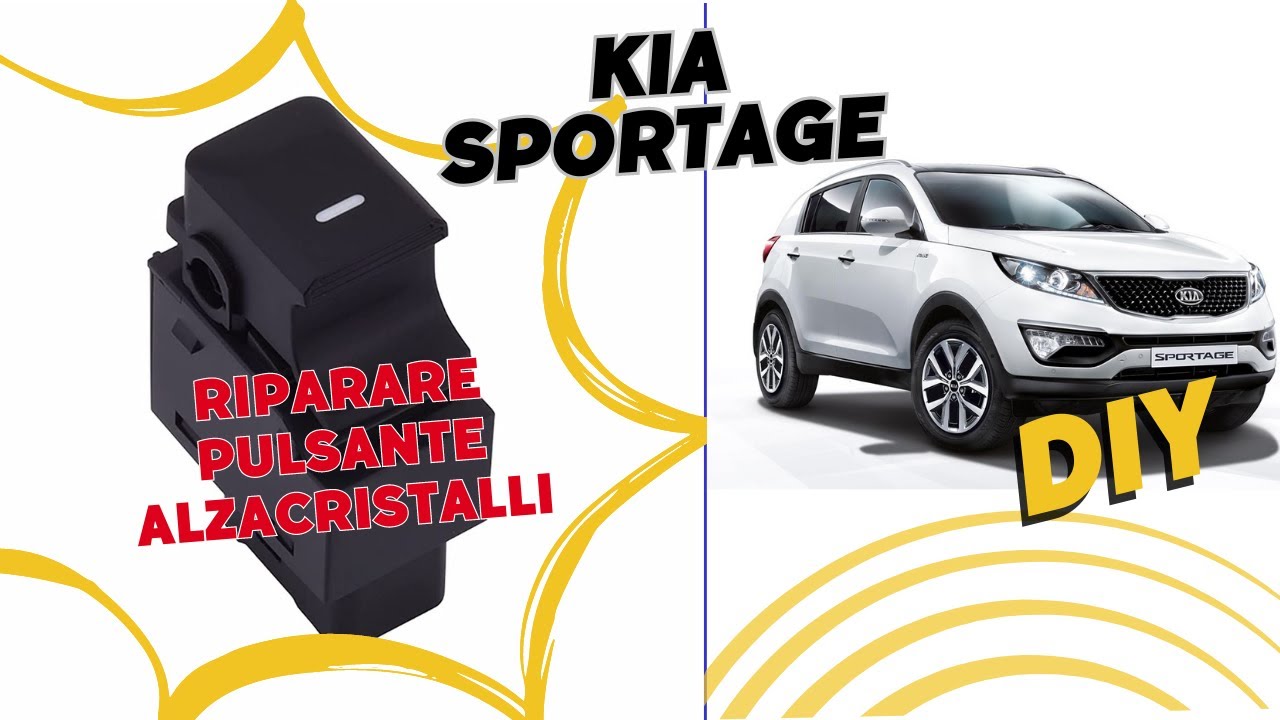 Smontaggio e pulizia del pulsante alzavetri Kia Sportage