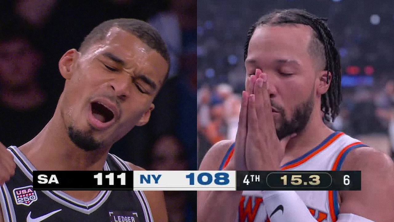 Последние 4:50, БЕЗУМНАЯ КОНЦОВКА: №2 Spurs против №3 Knicks, 3-й матч финала НБА | 8 июня 2026 г.