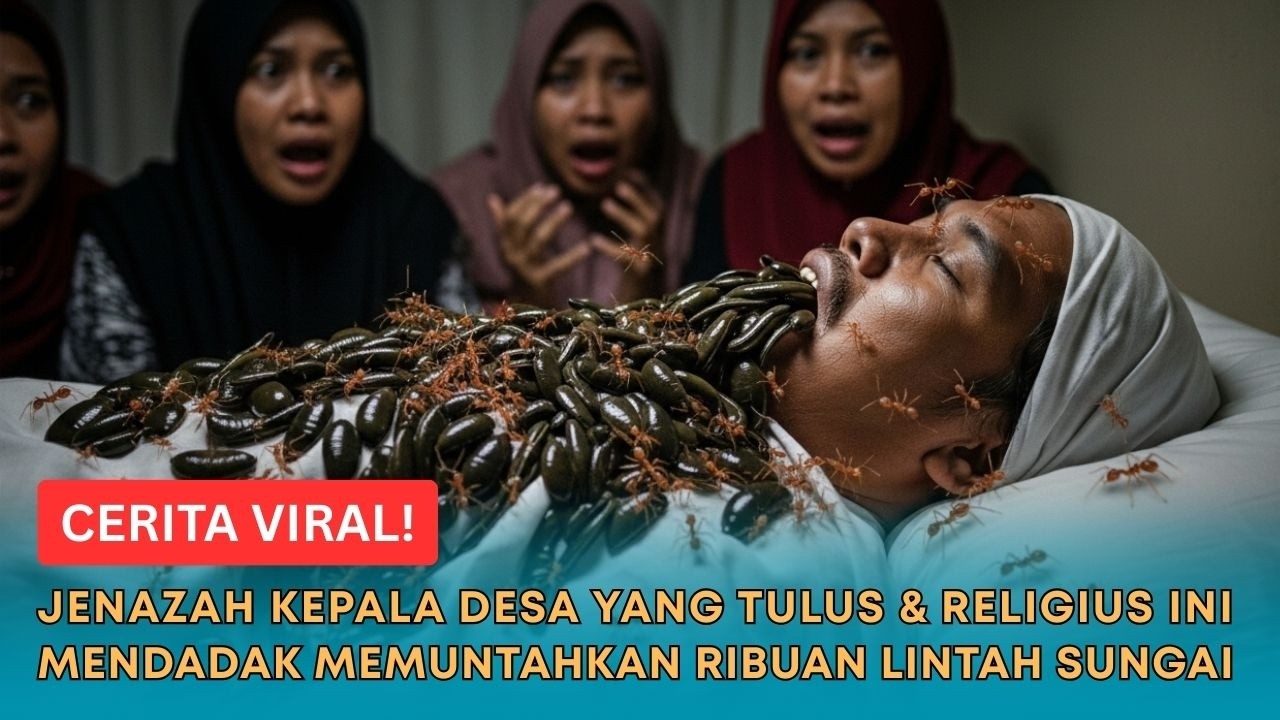 CERITA VIRAL! Jenazah Pak Lurah Yang Tulus Dan Religius Ini Tiba2 Memuntahkan Ribuan Lintah Sungai!