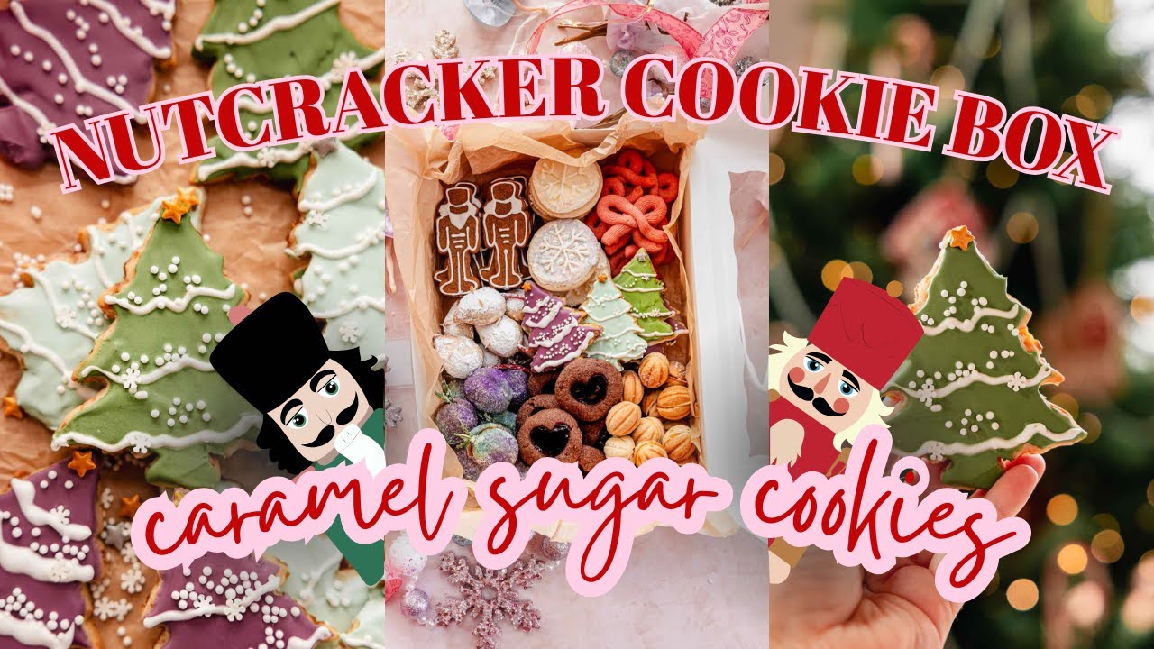 Christmas Tree Toffee Caramel Sugar Cookies 🎄 No spread and no chill recipe!