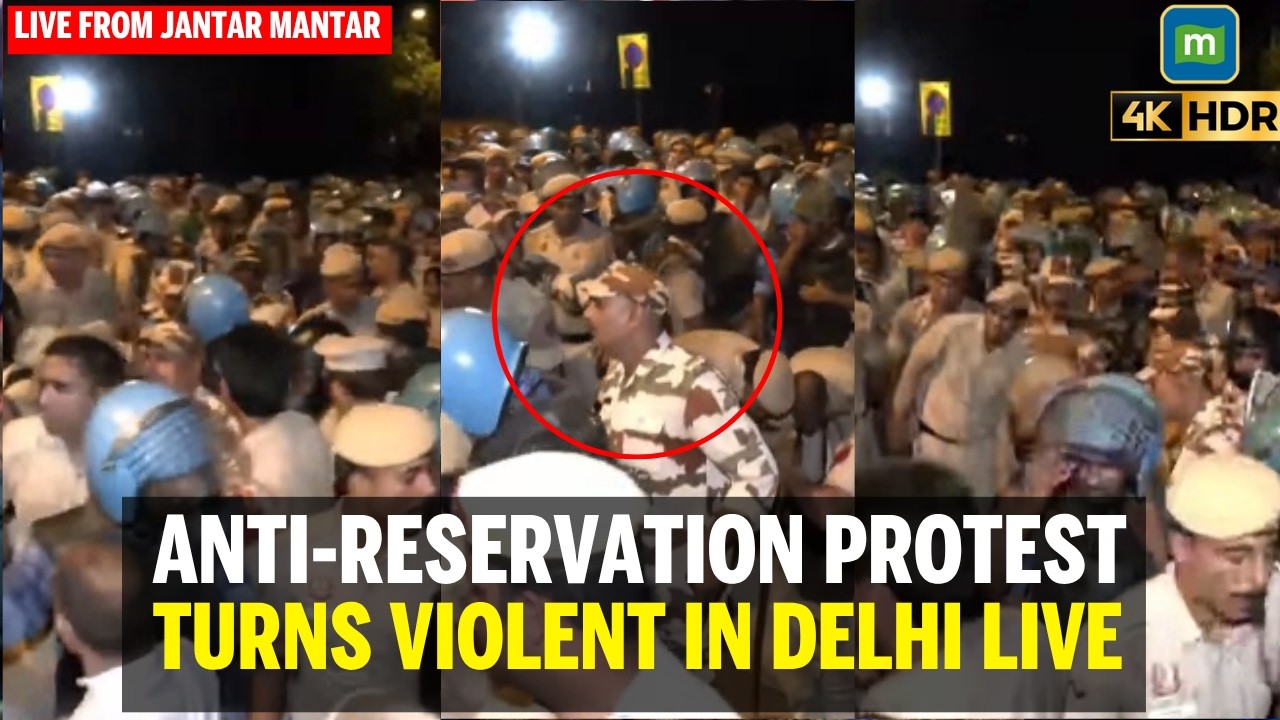 JANTAR MANTAT PROTEST LIVE: Anti-Reservation Protests Turn Tense at Jantar Mantar | Breaking