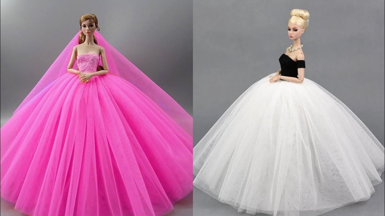 Disney Princess Doll Makeover ~ DIY Miniature Ideas for Barbie - Wig, Dress, Faceup, andMore! DIY