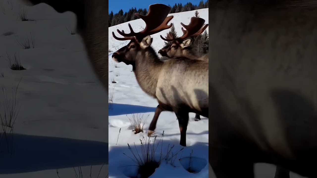 Renos en la nieve - Reindeer in the snow