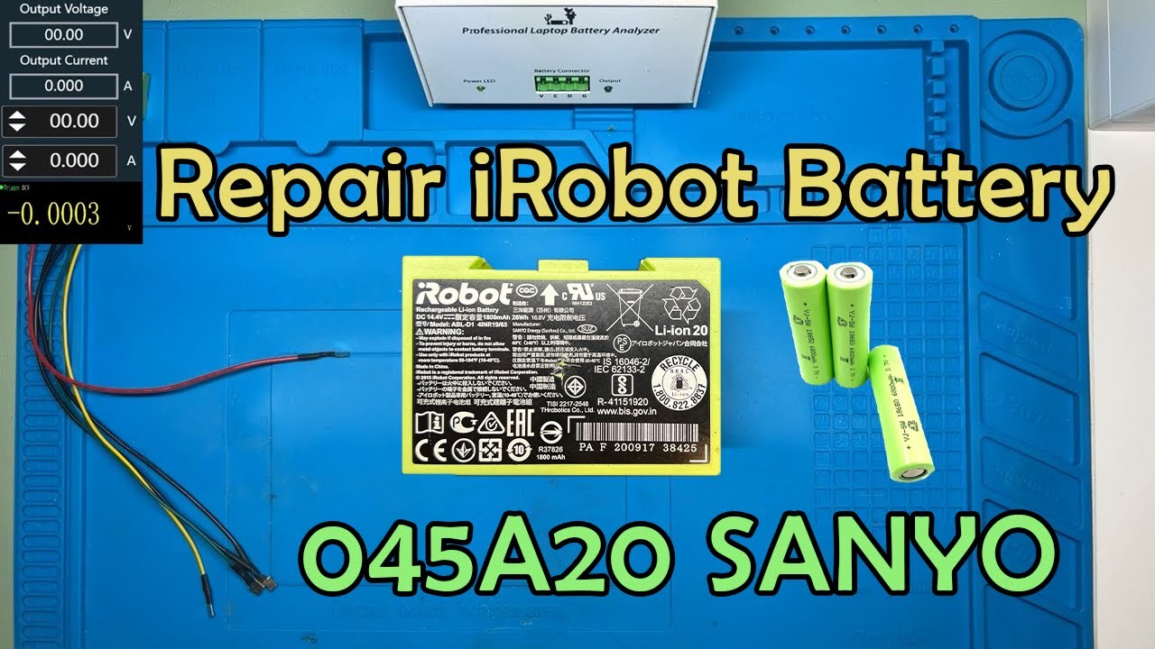 Repair iRobot 045A20 Sanyo Vacuum Cleaner Battery using NLBA1 device