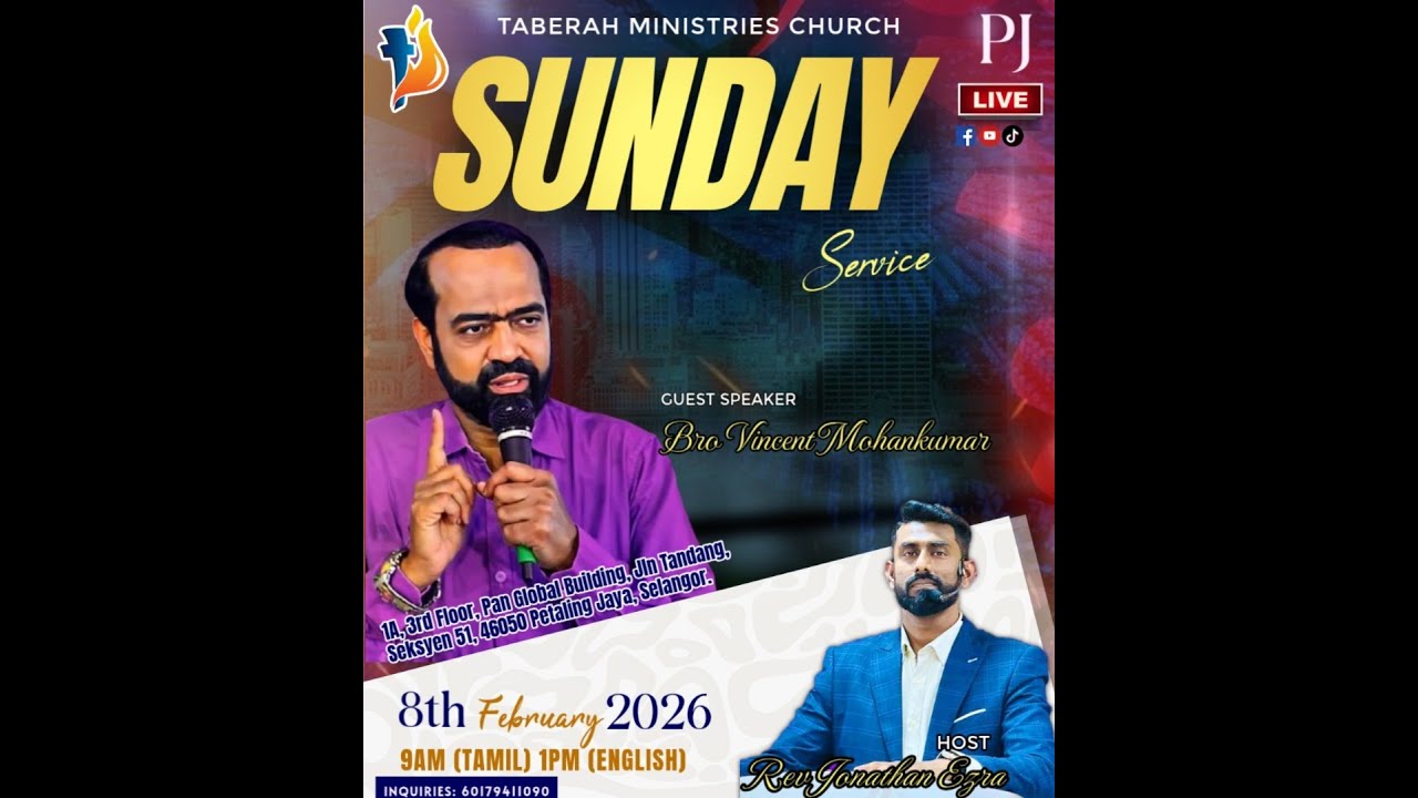 Sunday Tamil Celebration Service | 8th February 2026 | Rev Jonathan Ezra