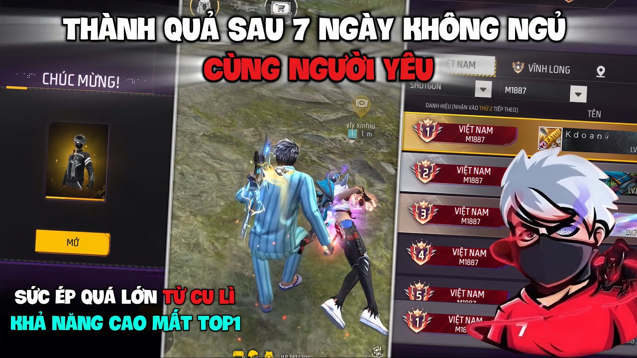 Free Fire | Cạnh Tranh Top1 Khốc Liệt Sau 7 Ngày, Khánh Đoàn Và Người Yêu Sắp Mất Top 1!