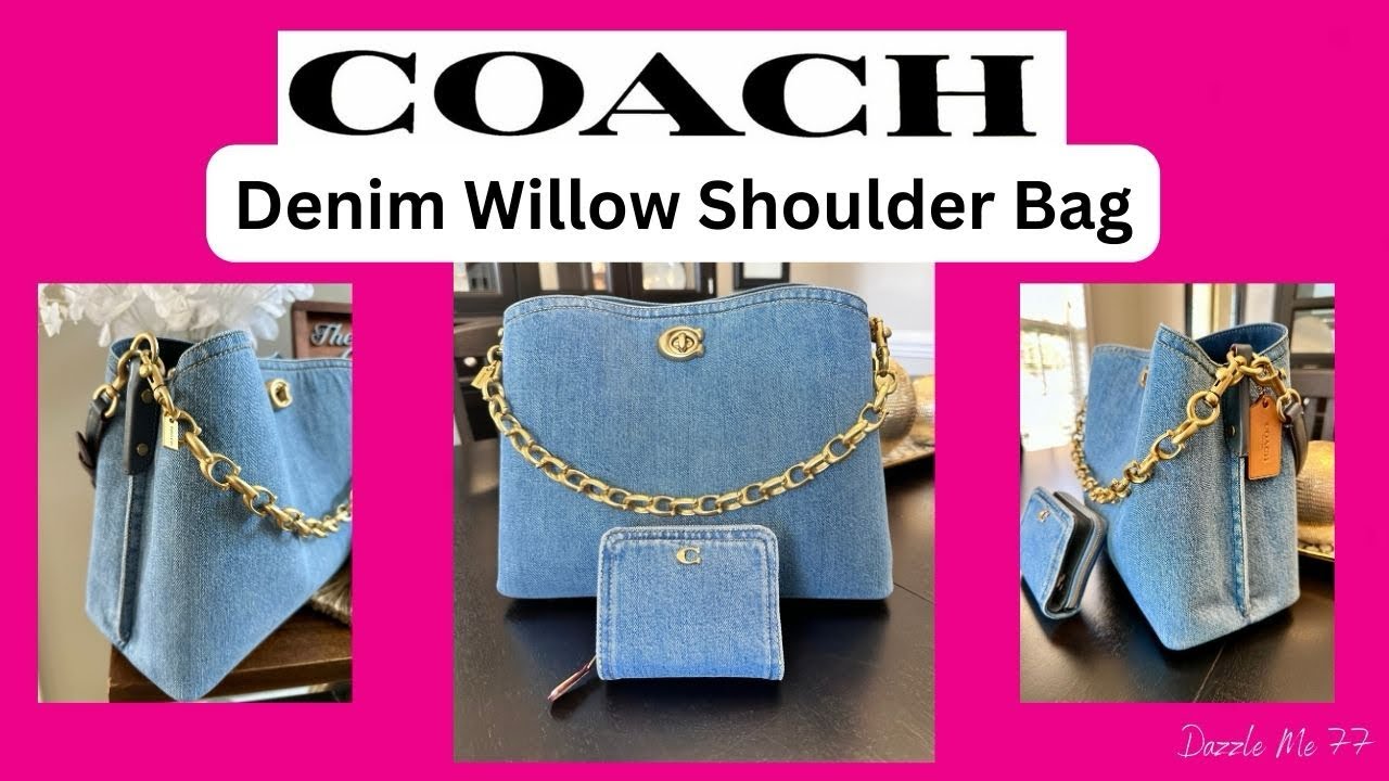 What’s in my Denim COACH Willow Shoulder Bag? 🩷💙