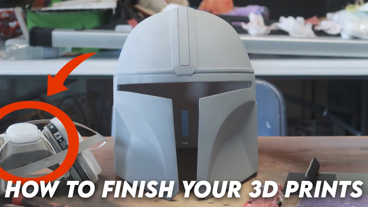 Завершение 3D-печати | Как шлифовать, заполнять и грунтовать 3D-печать | Мандалорский шлем