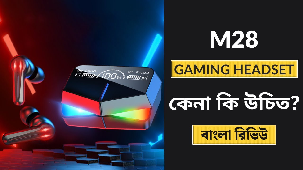 M28 TWS GAMING HEADSET earbuds  Bangla Review ।  Unboxing |  User Experience| Aira's Vlog