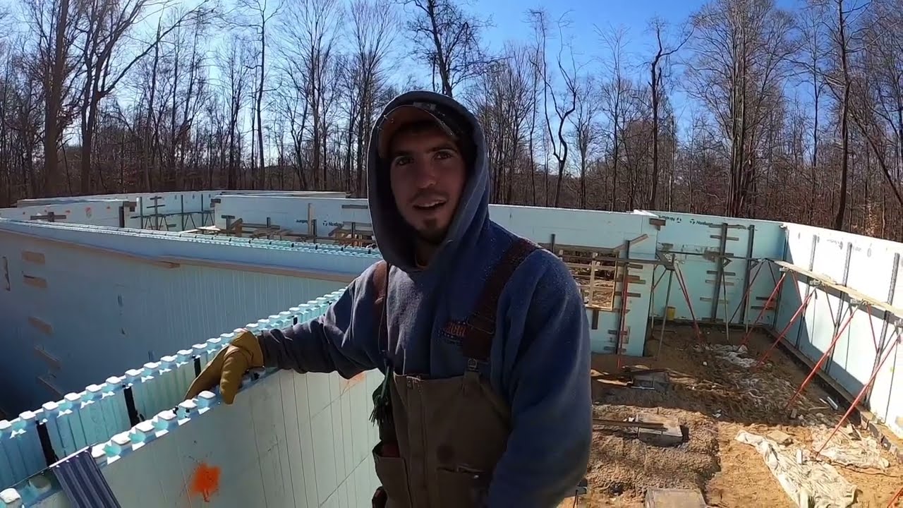 ICF explanation and pour #plumbwall #construction #icf