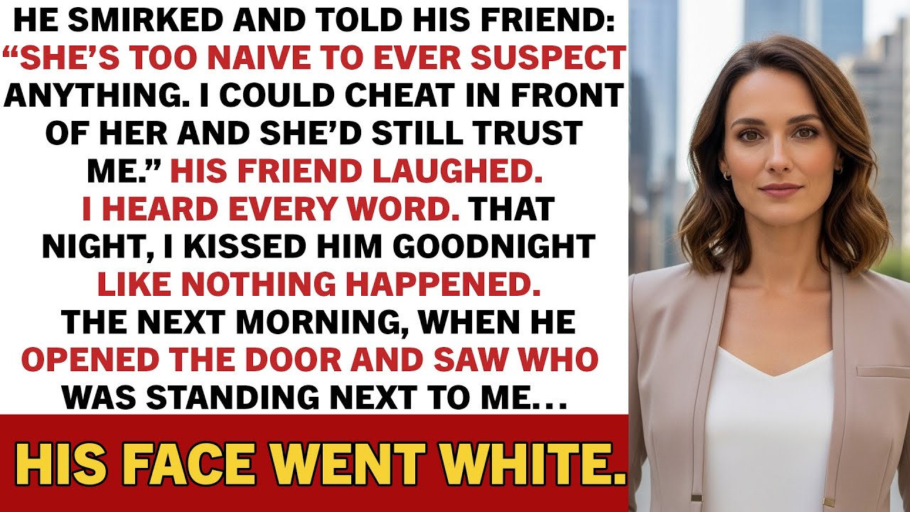 He smirked and told his friend: “She’s too naive to ever suspect anything. I could…”