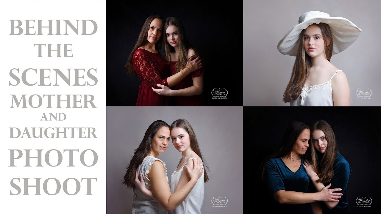 MOTHER and DAUGHTER Fine Art Photoshoot - Behind the scenes, CAMERA SETTINGS, light setup, POSING