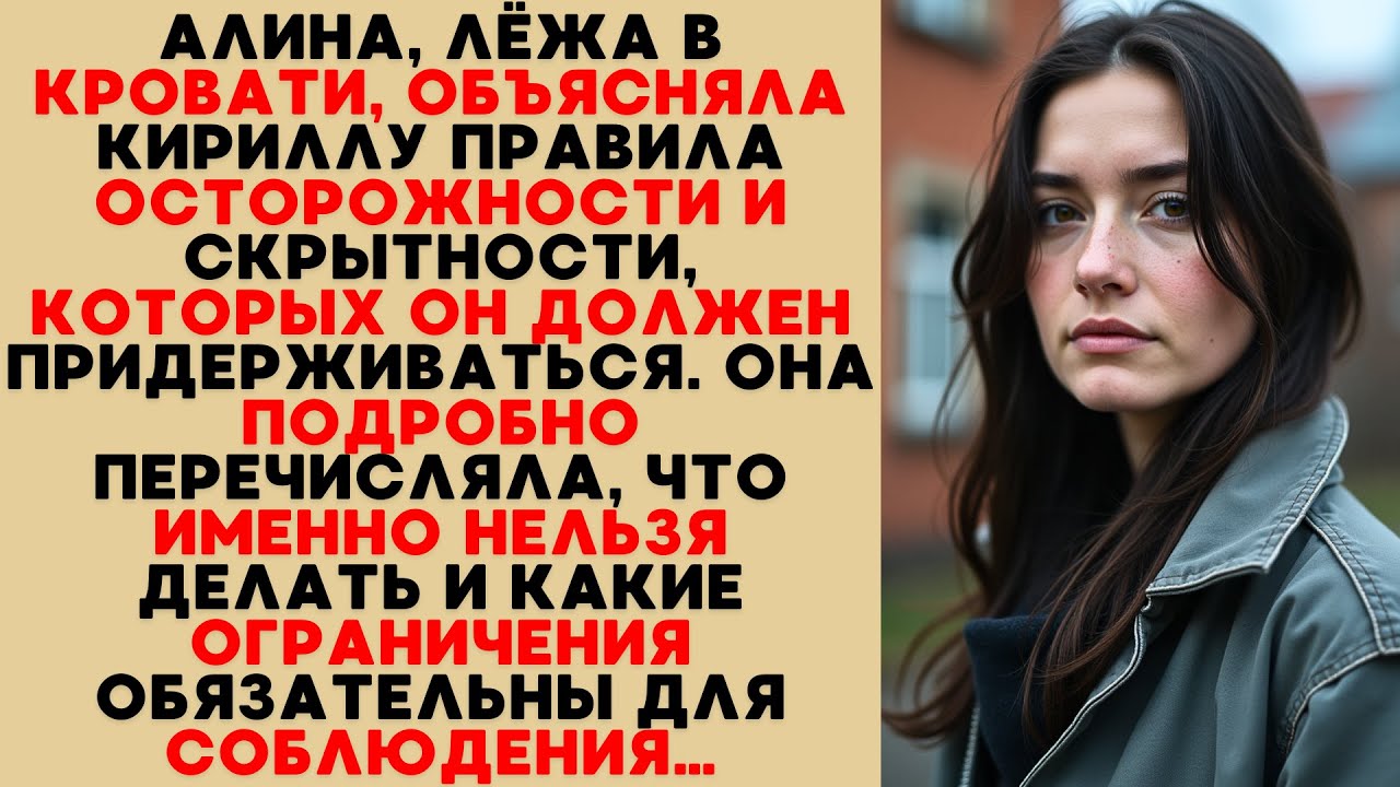 Алина в кровати объясняла Кириллу правила осторожности и секретности, перечисляя все запреты.