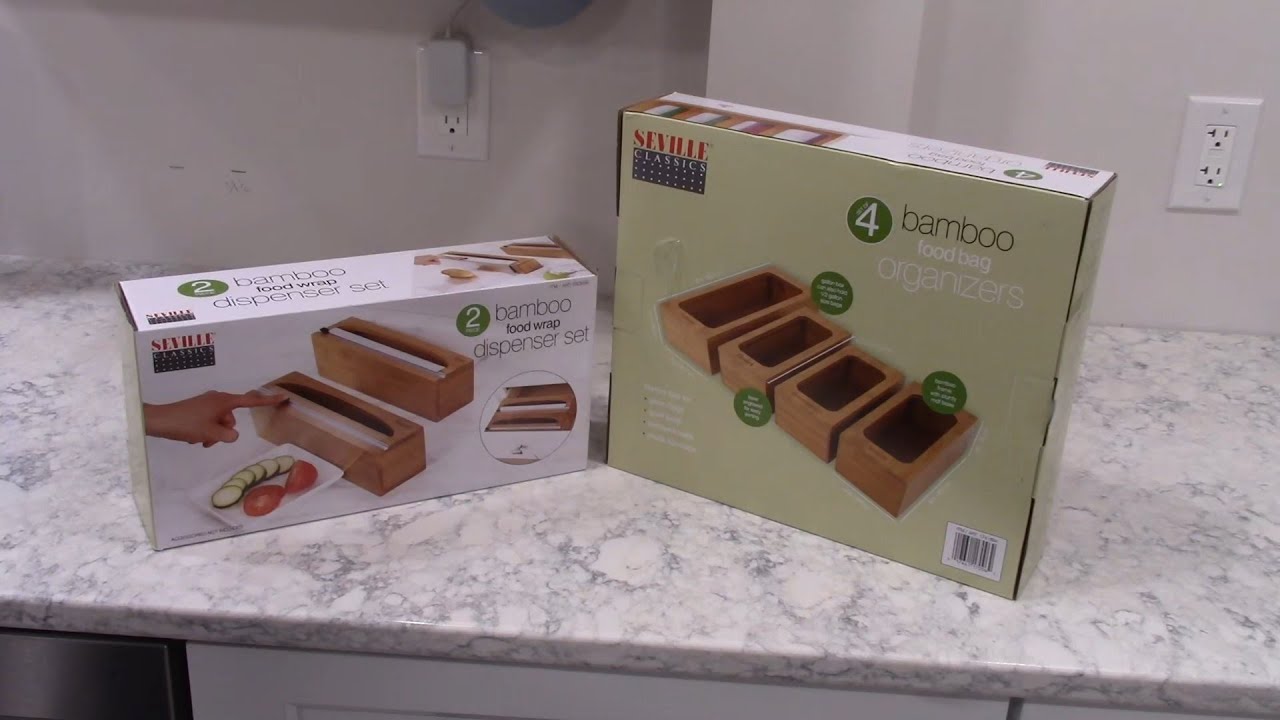 Real-Life Review of Seville Bamboo Food Bag / Food Wrap Dispensers Costco Item 1741884 / 1743696