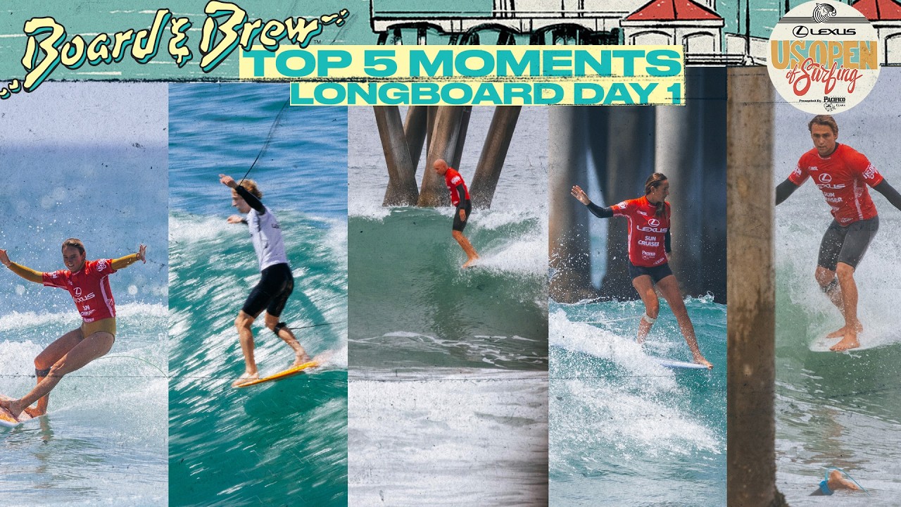 Board and Brew Top 5 Moments - Day 1 Lexus US Open of Surfing 2026 - WSL Longboard Tour