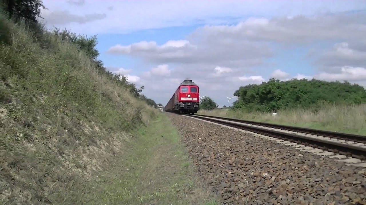 BR 232 252-7 mit Guterzug zwischen Rosow und Tantow [HD]