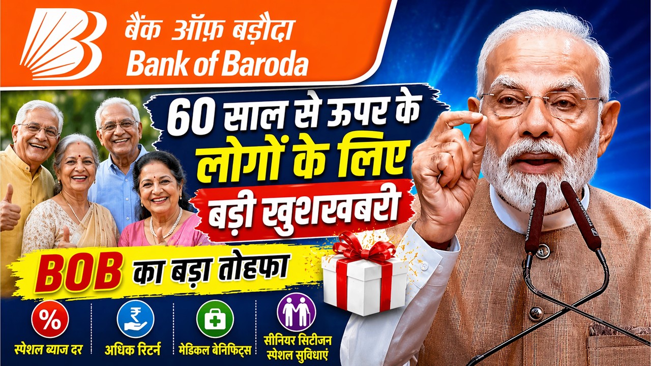 बैंक ऑफ बड़ौदा (BOB) ने सीनियर सिटिजन्स के लिए लॉन्च किया स्पेशल अकाउंट, घर बैठे ये सुविधाएं मिलेंगी